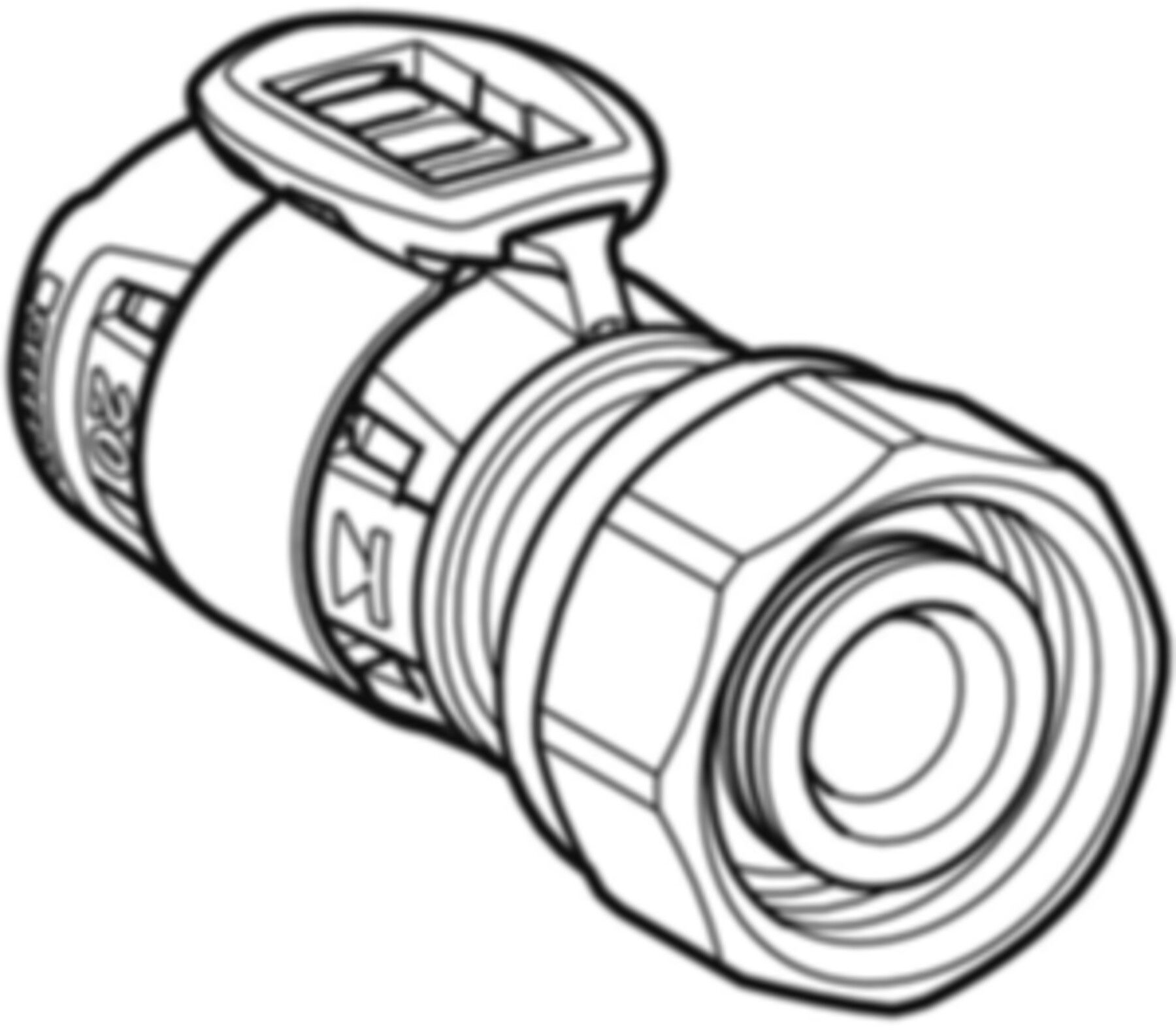 Verteilerabgang für Eurokonus 20mm-3/4" 620.331.00.1 - Geberit FlowFit-Rohre/Formstücke