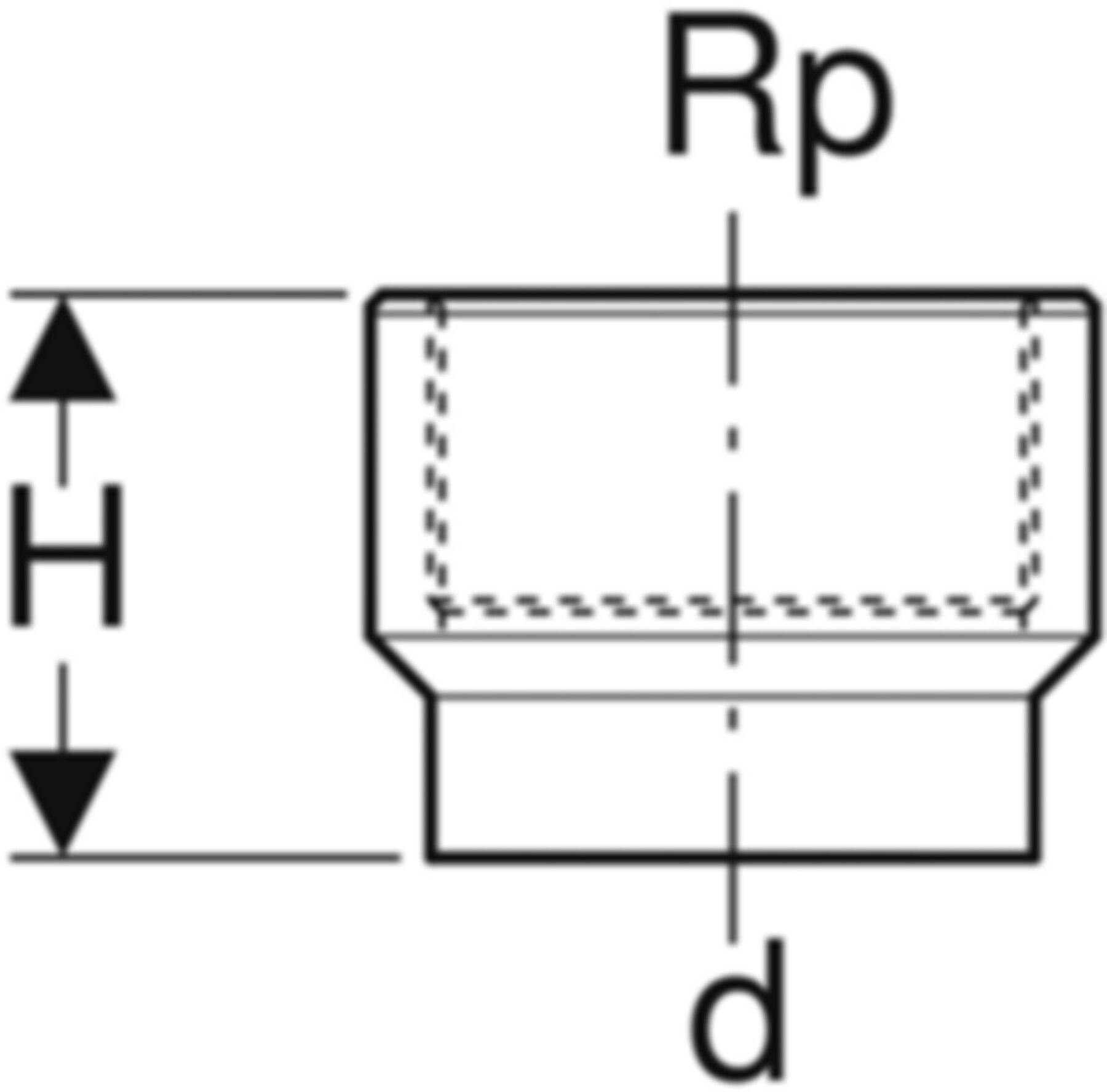 Anschweissende mit Innengewinde d 50mm - 1 1/2" 361.723.16.1 - Geberit-PE-Formstücke