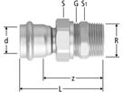 Industry-Verschraubung mit AG 15mm x 1/2" 80346.20 - Optipress-Industry Formstücke