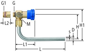 Probenahmeventil 1/4" 22087.02 360° dreh- und montierbar - Nussbaum Armaturen