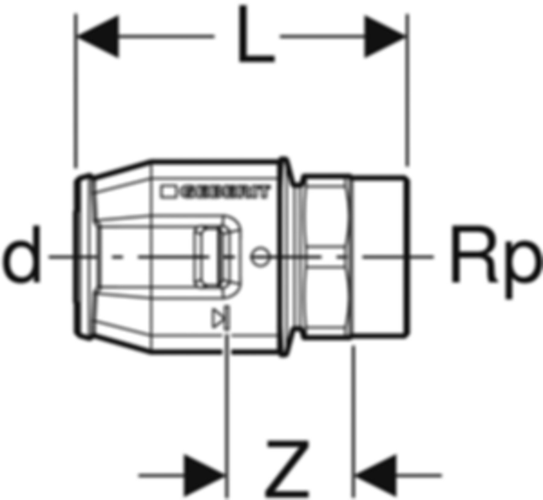 Übergang m/IG 25mm- 1" 652.543.00.1 - Geberit-Push Fit-Formstücke