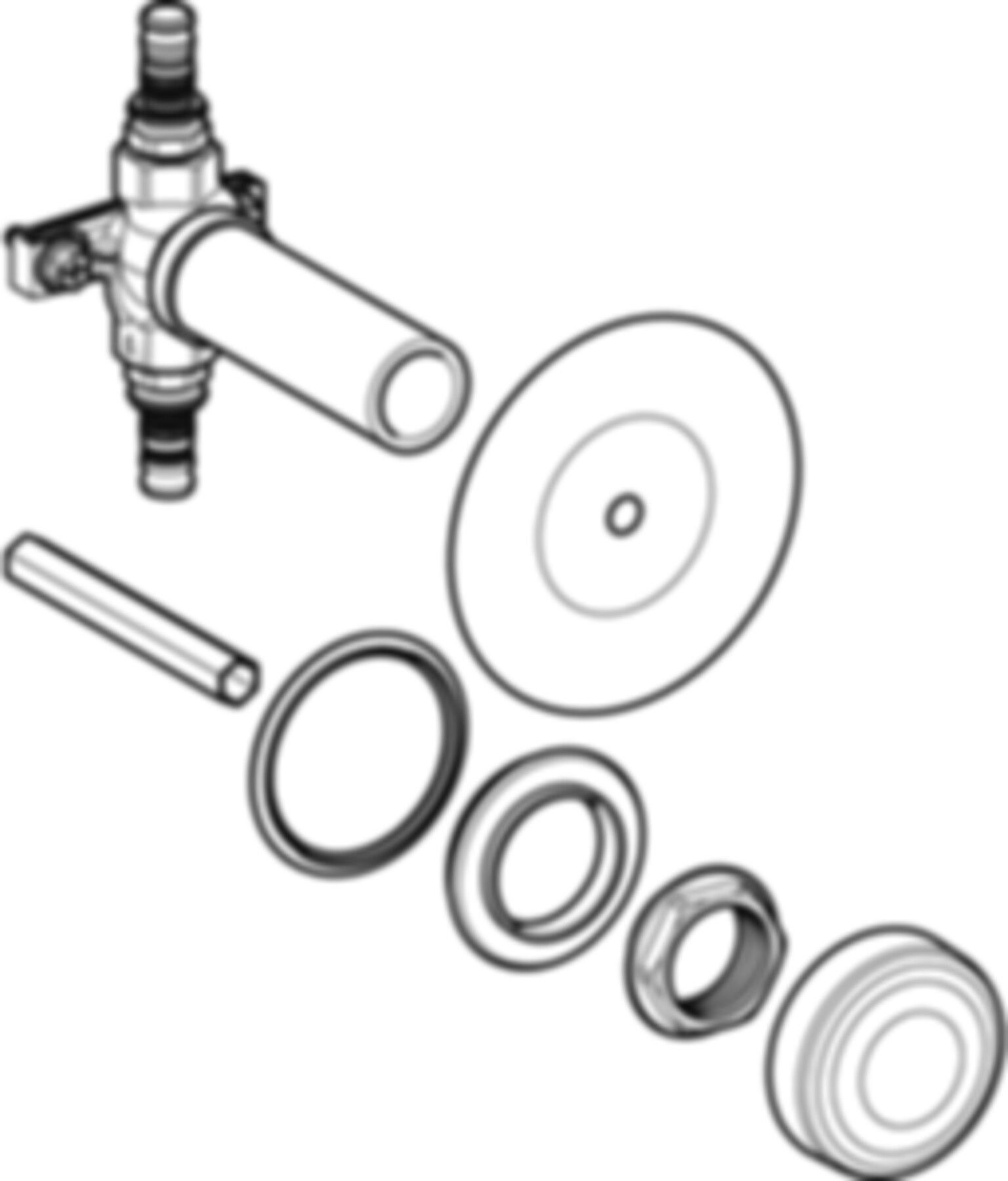 Mepla UP-Ventil 26mm 603.002.21.5 mit Befestigung, glanzverchromt - Geberit Systemventile / Armaturen