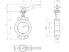 Absperrklappe Z011-A-therm m/Rasterh. -20 bis +120°C PN 6/16 DN 20 - Ebro Absperrklappen