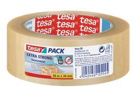 TESA Verpackungsband PVC Transparent, B= 50mm, L= 66m, 57171 - Kleben
