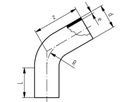 Bogen 60° nahtlos PE100 S5 PN 16 d 75mm 753 071 012 - PE100 Stutzenformstücke langschenklig