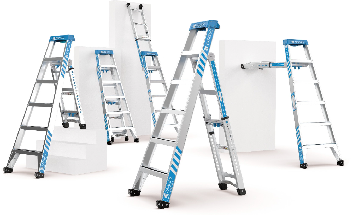 ZARGES Multimaster 5 5-in-1 Leiter, 9 Stufen, L=3.7m - Garten
