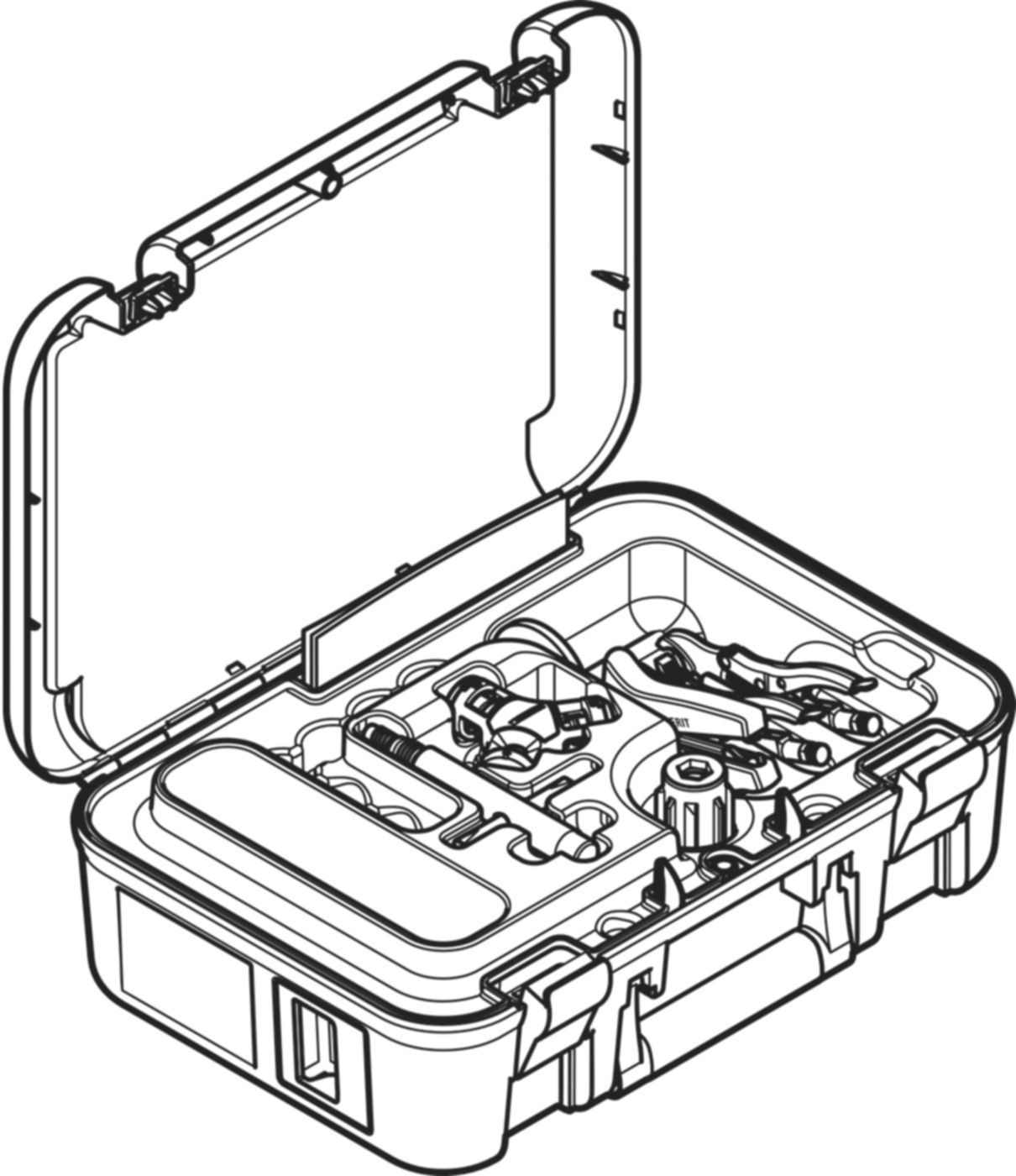 Montagewerkzeug 14-25mm 650.900.00.2 zum Rohraustausch, im Koffer - Geberit-Push Fit-Werkzeuge