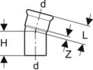 Bogen 15° m/Steckende 88.9mm 36119 - Mapress-Sanitär-Supersize-Formstücke