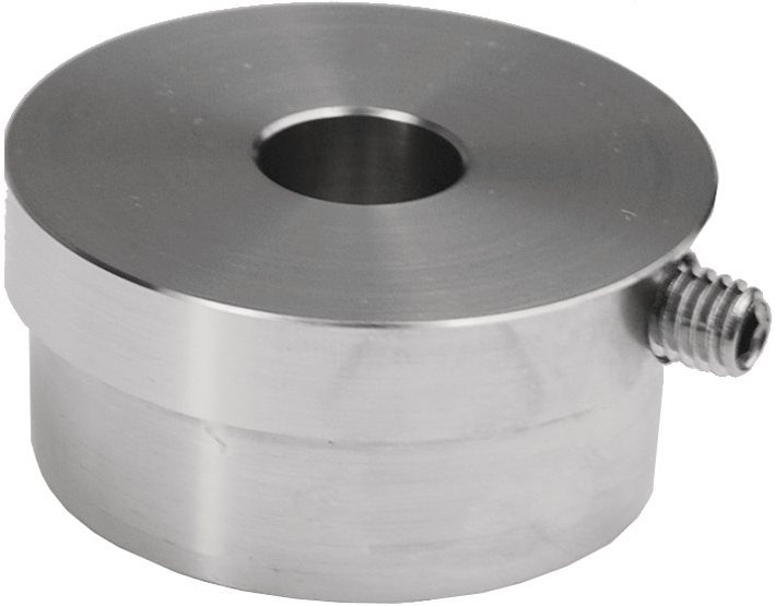 Rohrkappe Vollmaterial Gerade mit Fase 0.5 mm und Sichtbarem Quergewinde M6