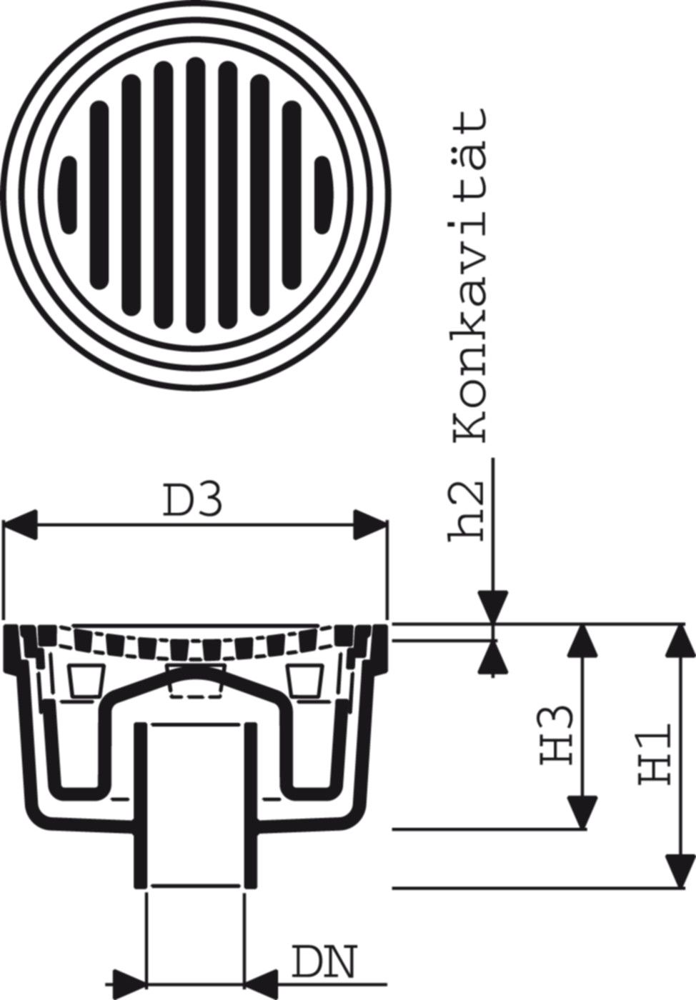 Fig. 1724 008 00 1to - Bodenabläufe von Roll