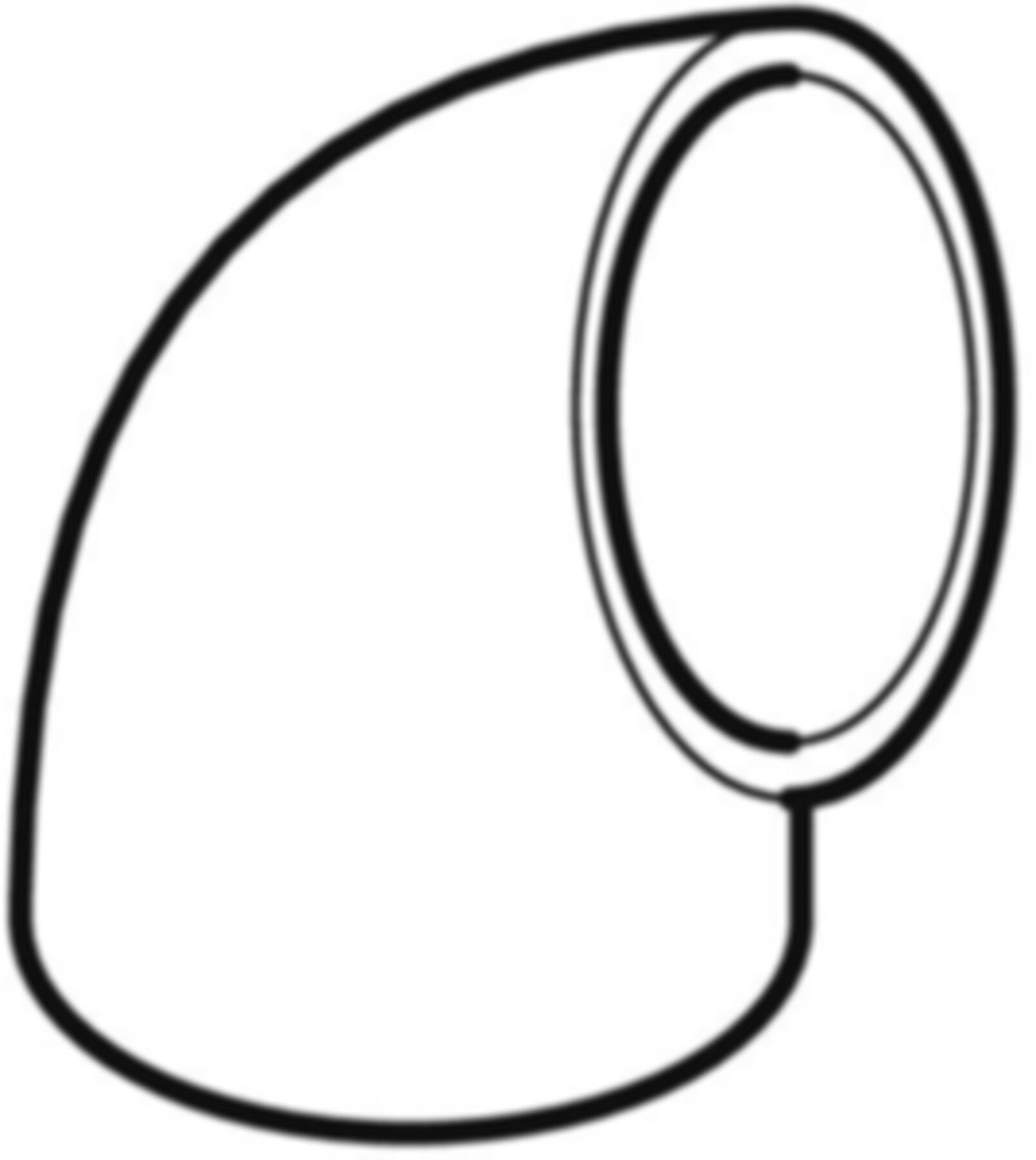 Bogen 90° reduziert 364.874.16.1 d 63 / 56mm - Geberit-PE-Formstücke