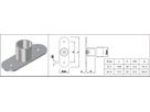 Handlaufsteckrohr mit doppels ru Wandpl 33.7 mm geschliffen 126836 - INOXTECH-Handlauf-/Geländer-System