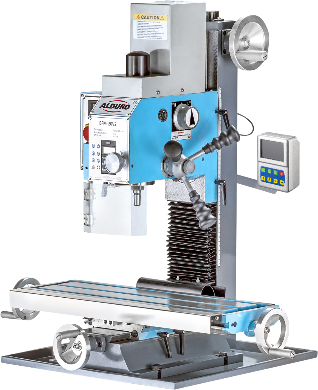 ALDURO Bohr- / Fräsmaschine BFM-20V2 230 V , 1.1 kW , MK2 , 2711101000 - Bohren