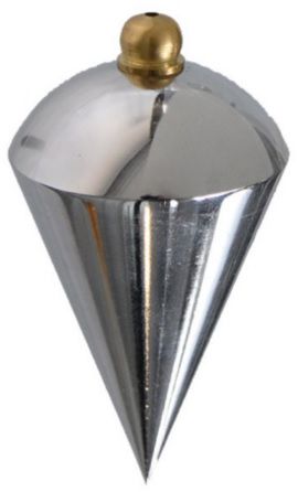 Senklot, Birnenform, aus Stahl verchromt 300g - Bauwerkzeuge