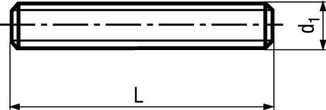 Gew-Bolzen mit Kuppe Form B St vzb BN425 DIN976-1 M5x16 - Bossard Schrauben