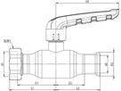 Press-Kugelhahnen kurze Spindel Fullflow BF214001 DN 40 / 42mm - Ballofix/Broen-Armaturen