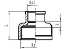 Inox-Reduziermuffe 11/2-11/4" 1240 - Rostfreie Gewindefittings