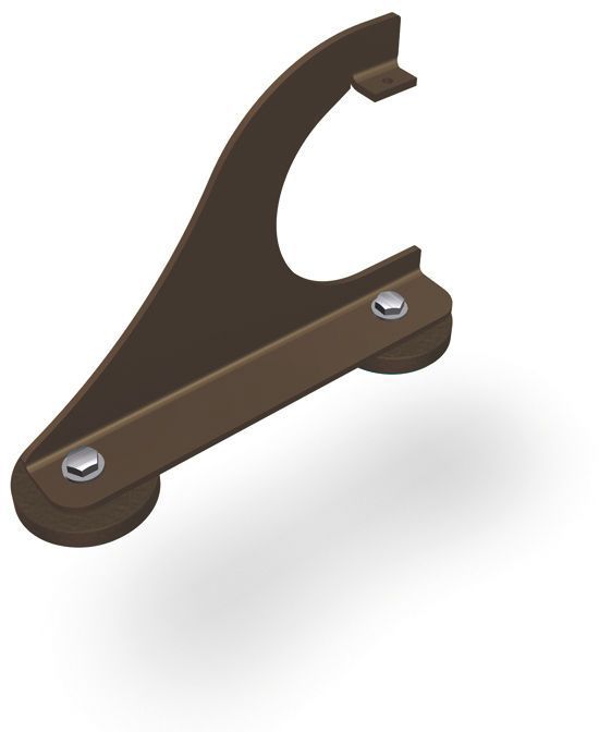 PREFA Gebirgsschneefangstütze 01 P.10 Braun, VE 2 Stk. - PREFA Dachsysteme