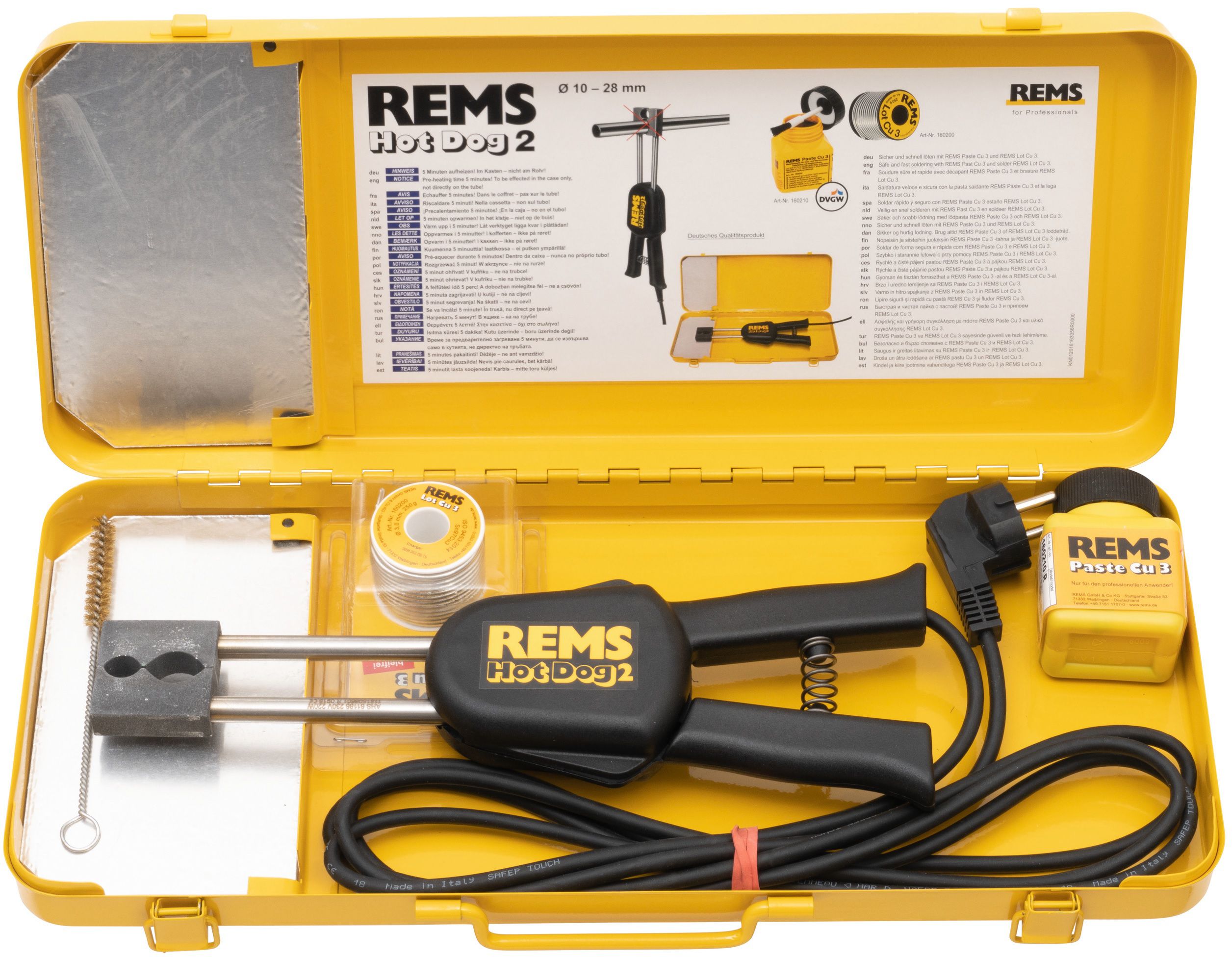 REMS Elektrische Löt-Zange, Hot Dog 2 163020, Ø 10-28mm, 800°C - Sanitärwerkzeuge