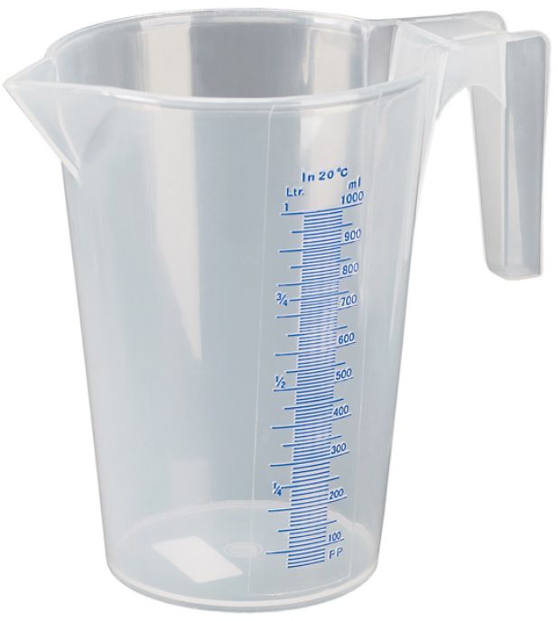 PRESSOL Messbecher, mit Skala 1 l, Öl- und Säurebeständig - Reinigung