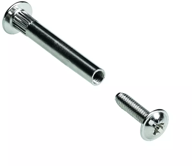 Hettich Verbindungsschraube Set vernickelt, mit Hülse, M4 x 36-46mm, à 10 Stk - Diverse Möbelbeschläge und Zubehör