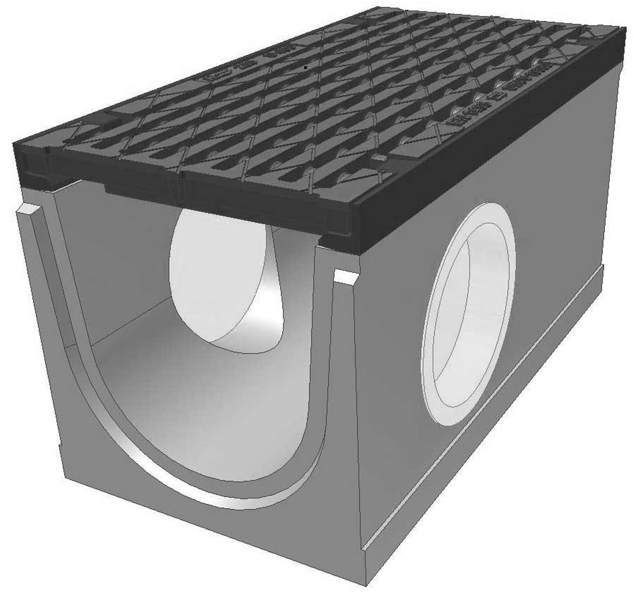 20-5.05 DS MAXI 200 D400 inkl. Gussrost m.Guss-Kantens.,arret.,L=500mm, H=310mm - BGS Kastenrinnen