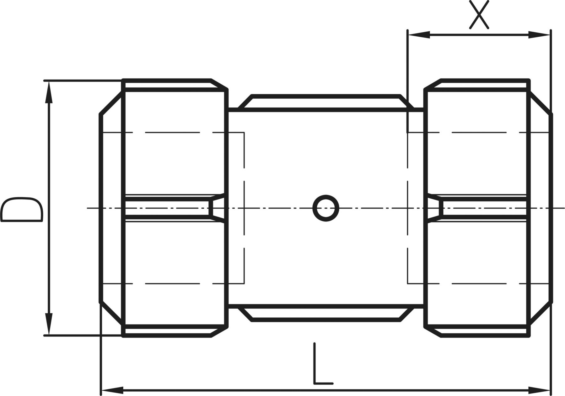 Kupplung egal kurz, für Stahlrohre NBR 2" 775 102 056 - GF Primofit