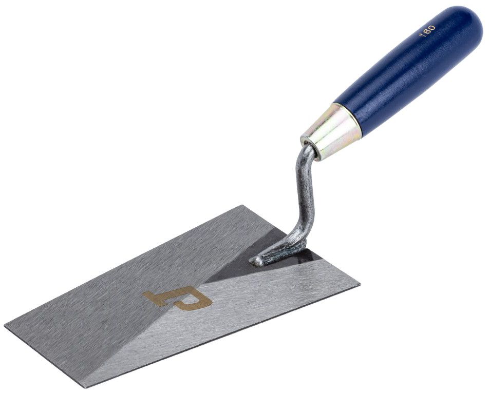 CRAFT TOOLS Berner Putzkelle, Stahl L= 160 mm , blaues Holzheft - Gartenbauwerkzeuge