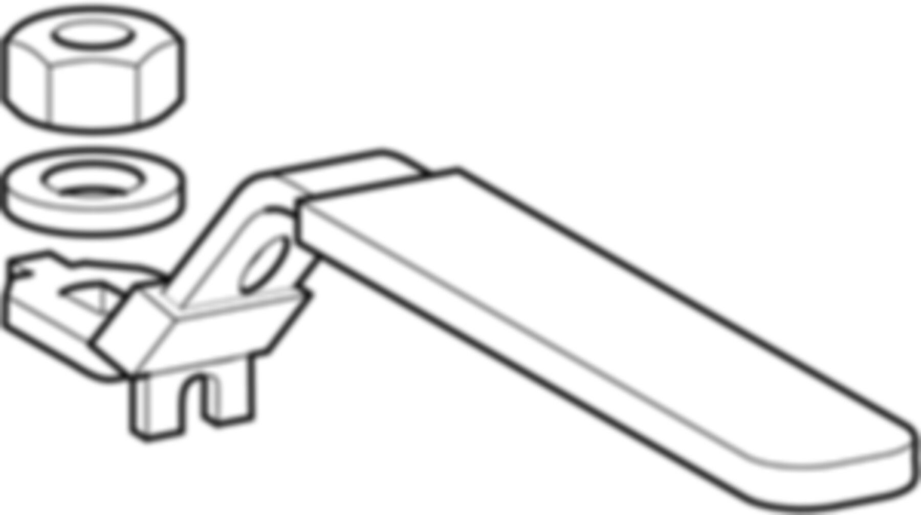 Betätigungshebel Set 22mm 90776 abschliessbar, zu Kugelhahn NPW geflanscht - Geberit Systemventile / Armaturen