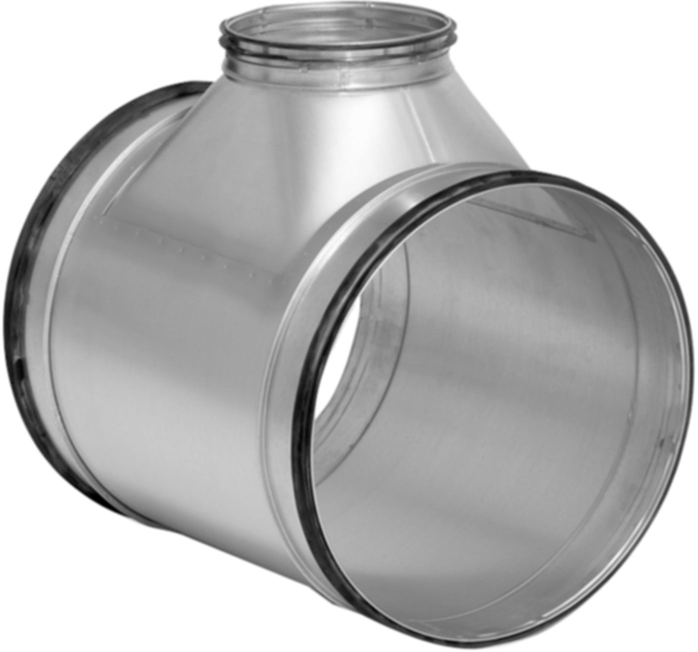 Abzweiger 90° 200/125mm TCU-V m/Einströmkonus - Spiralfalzrohre und Zubehör System Safe