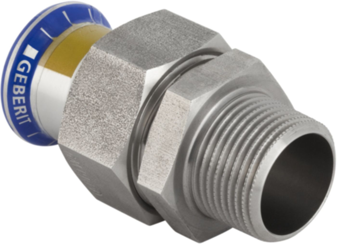 Übergang lösbar mit AG 28mm- 1" 34437 Überwurfmutter Edelstahl - Mapress-Gas-Formstücke