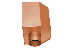 Fassadenkasten klein 240/ 75 mm eckig 180/180 - Kupfer Spenglereihalbfabrikate