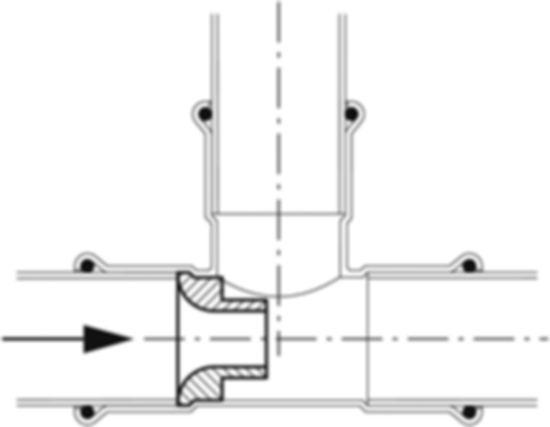 Saugdüse für Einrohrheizung 22mm 90254 - Mapress-Heizungs-Formstücke