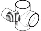 Doppelabzweig 180° versetzt rechts 88.5° d 110/ 90 mm 310.871.14.1 - Geberit-PE-Silent-Formstücke