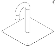 Kabeldurchführung 300 mm 42.6mm - Cr-Ni Spenglereihalbfabrikate