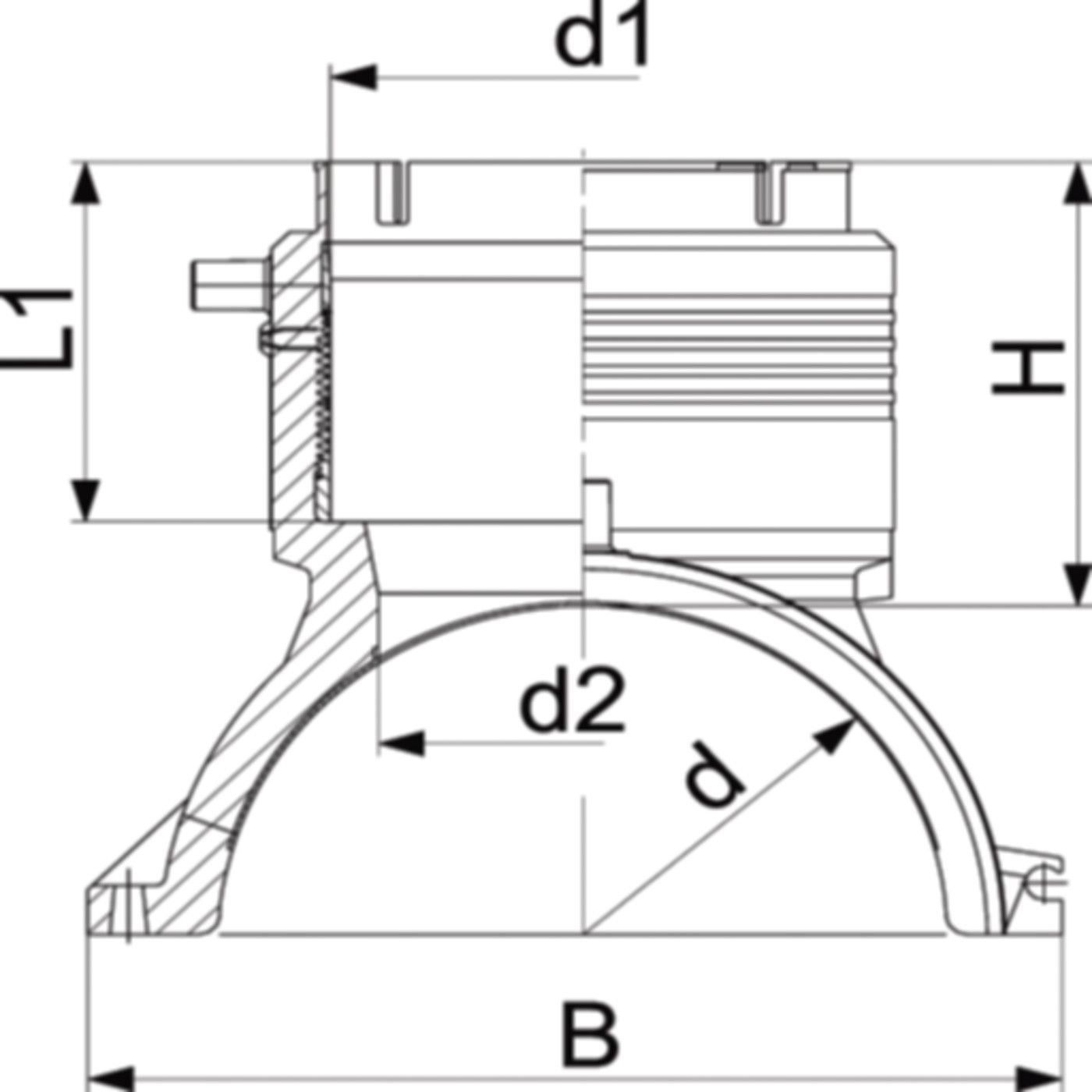 ELGEF Anschlussfitting Saturn PN 16 d 250/110mm 193 135 080 (Karton à 2 Stk.) - ELGEF Plus Elektroschweissfittinge