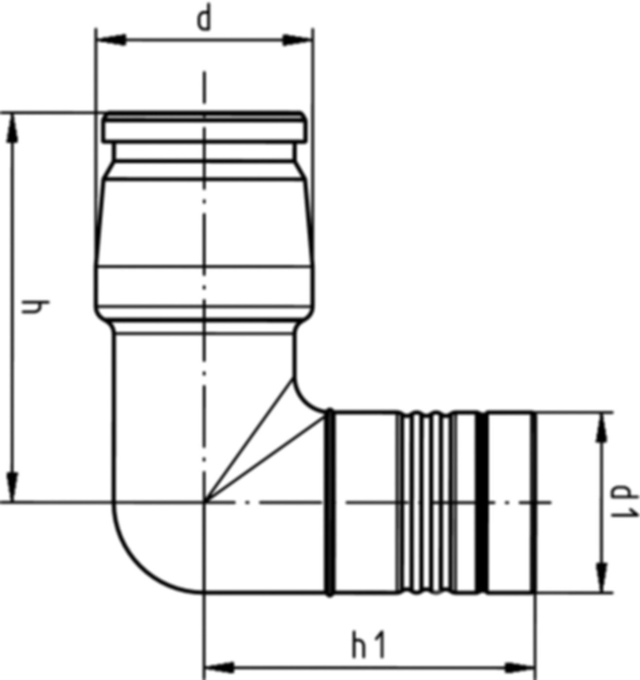 Winkelmodul 90° mit Rohrkontur iFit d 25/32 762 101 385 - GF I-Fit Formstücke + Werkzeuge
