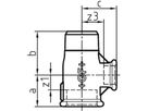 T-Stück red. 134 V 1/2"- 1/4"- 1/2" 770 134 216 - GF verz. Tempergussfittings