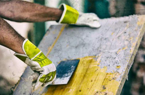 GEBOL Arbeitshandschuh Worker Pro Gr. 10.5, besonders robust aus Rindsvollleder - Arbeitsschutz