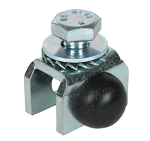 HAWA-PORTA Schienenstopper, Porta 300, Stahl verzinkt, für einflügl. Türen mit 1 Gummipuffer - Schiebetür- und Schiebetorbeschläge