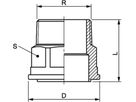 Einlegeteil 8371 1"-11/2" - Rotguss-Gewindefittings