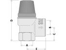 Sicherheitsventil für Solaranlagen 253 1/2" IG x 3/4" IG 3.0 bar - Caleffi Programm