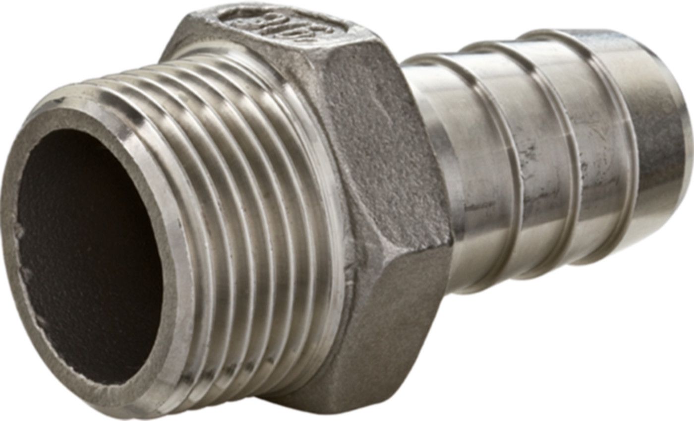Inox-Schlauchtülle AG 4"x102mm 1380 - Rostfreie Gewindefittings