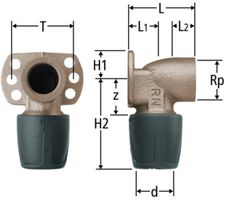 Anschlusswinkel NUSSBAUM Optiflex-Profix