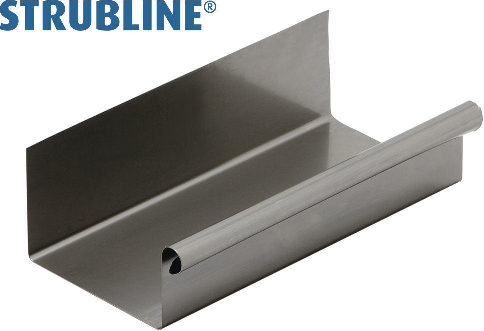 Dachrinnen 0.50 eckig a 6 M 330 mm 105 "Strubline" - Cr-Ni Spenglereihalbfabrikate