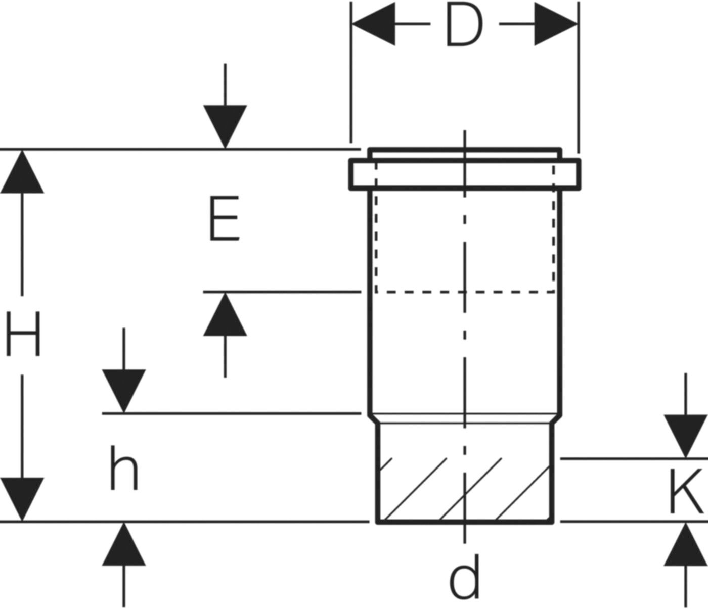 Langmuffe d 200mm 370.700.16.1 - Geberit-PE-Formstücke