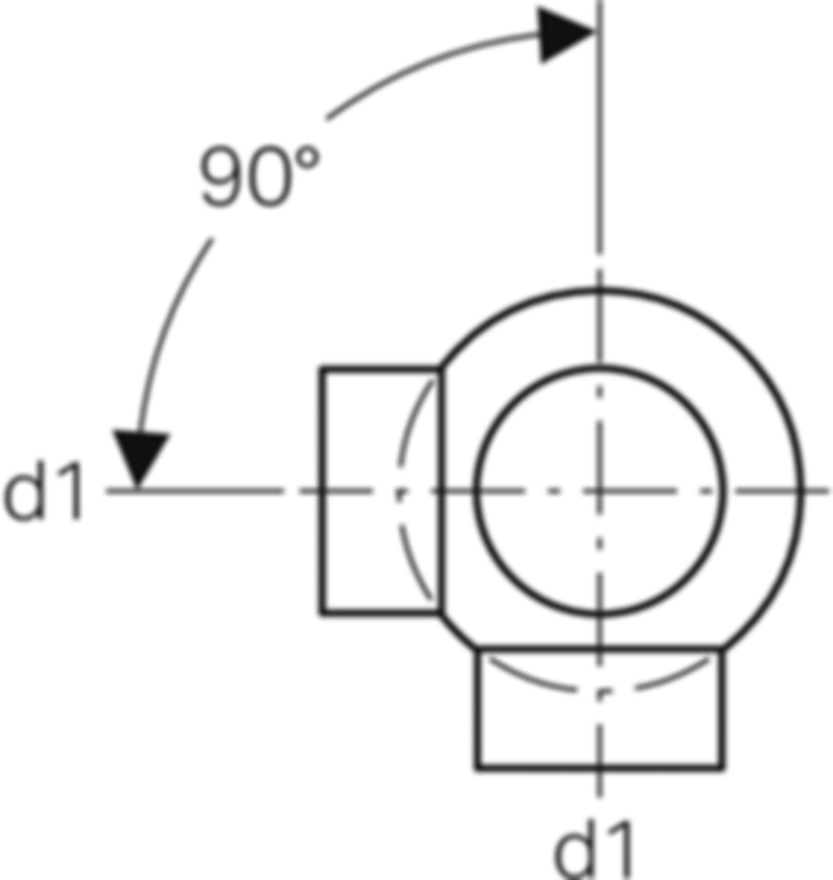 Eckabzweig 90° 367.320.16.1 d 110/ 63mm - Geberit-PE-Formstücke