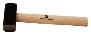 CRAFT TOOLS Handfäustel, mit polierten Bahnen 1250g, L= 280mm, m. Eschenstiel - Gartenbauwerkzeuge