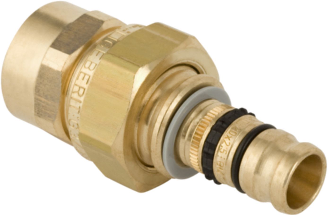 Übergang lösbar mit IG 16mm- 1/2" mit Überwurfmutter Rotguss 601.595.00.5 - Geberit-Mepla-Formstücke