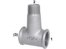 T-Stück red. 137 V 11/4"- 1"-11/4" 770 137 217 - GF verz. Tempergussfittings